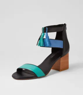 DJANGO & JULIETTE Valavile Light Emerald Cobalt Multi Sandals