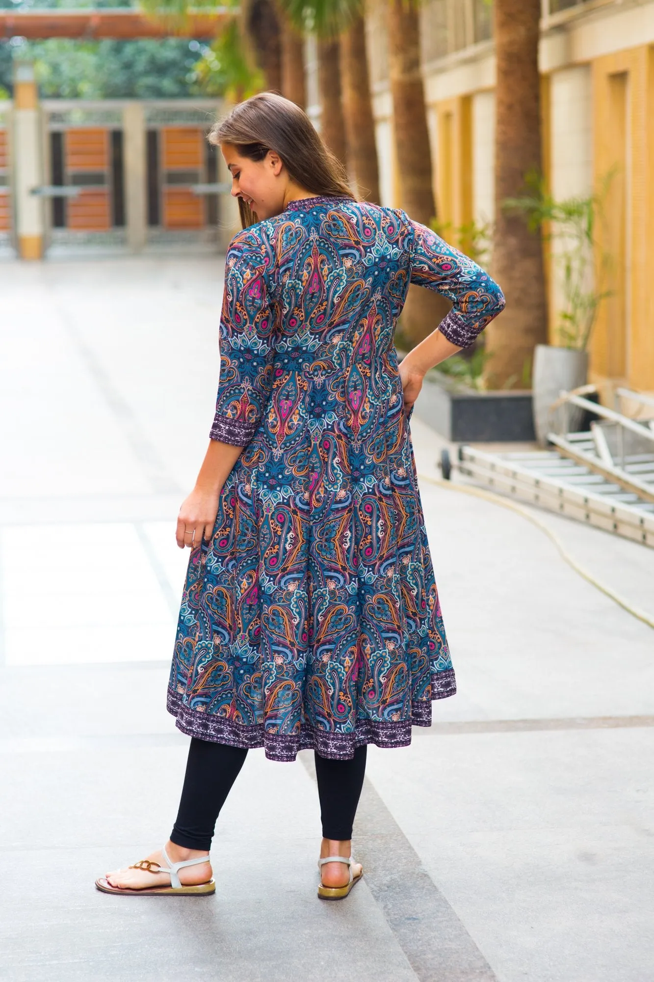 Elegant Paisley Maternity & Nursing Kurta