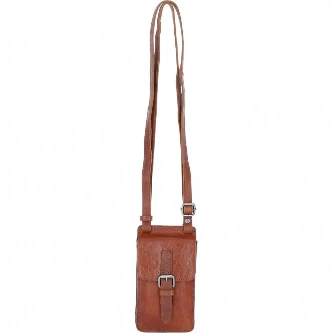 Exquisite Ashwood Leather Smartphone Bag Tan: F-89