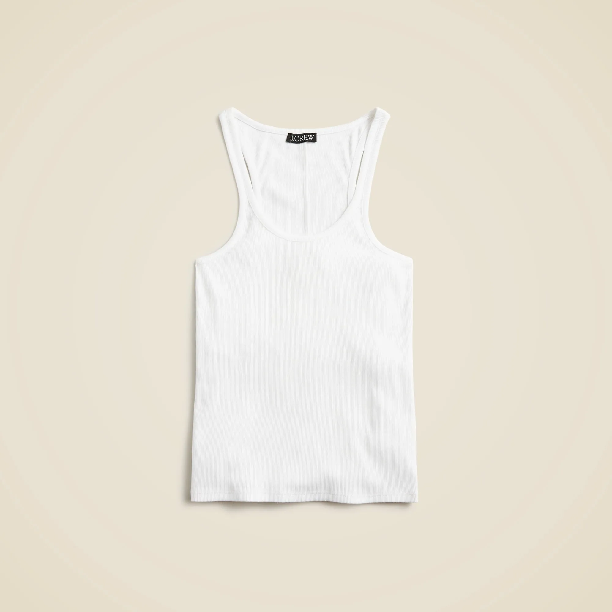 Fine rib racerback tank top