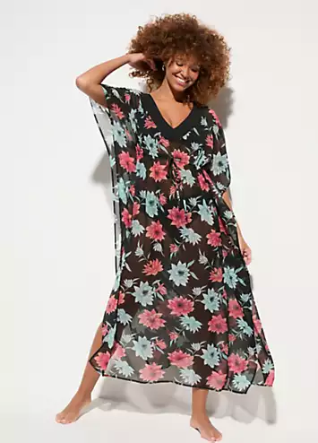 Floral Print Tunic Kaftan by bonprix | Look Again