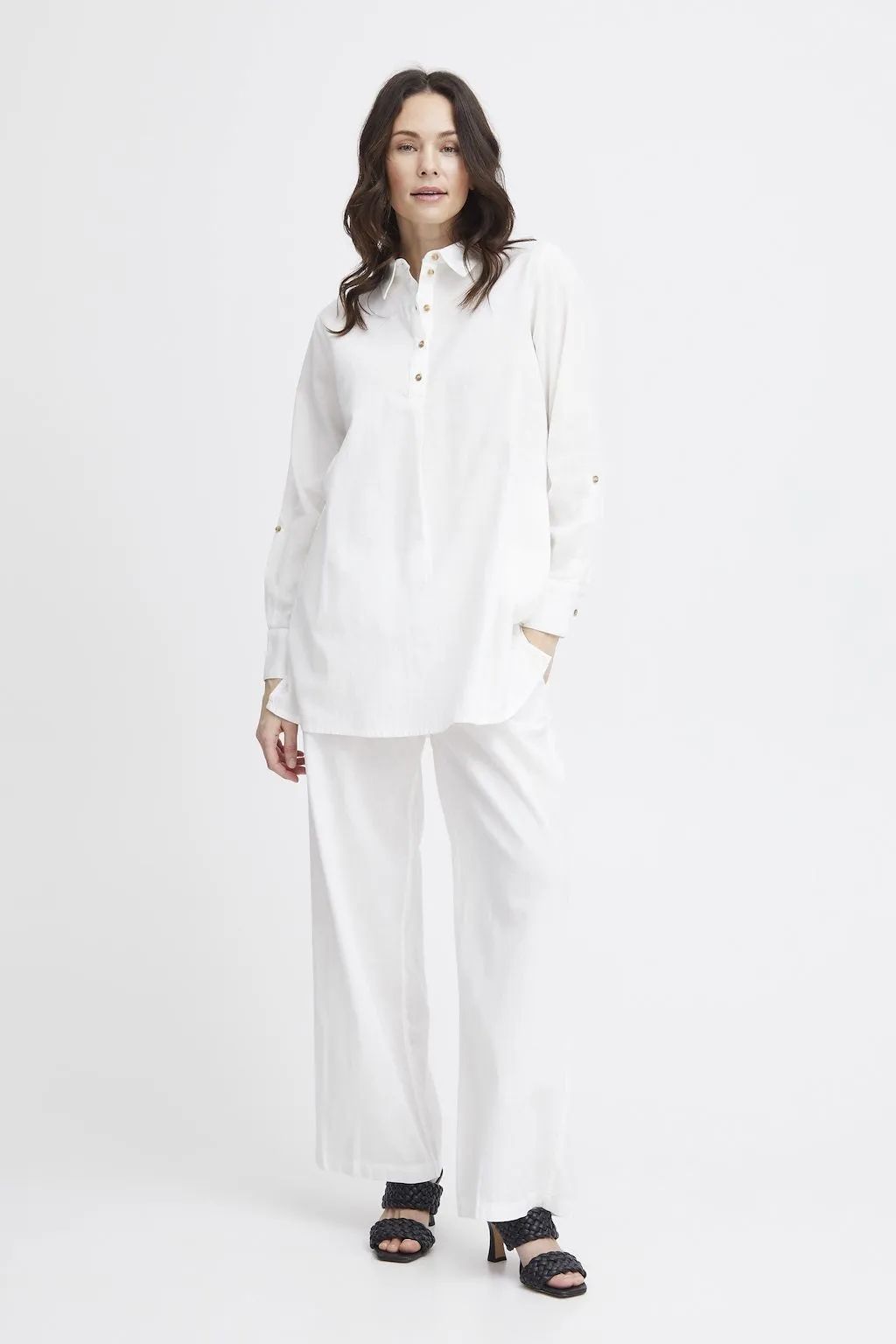 Fransa Maddie Tunic Blanc de Blanc