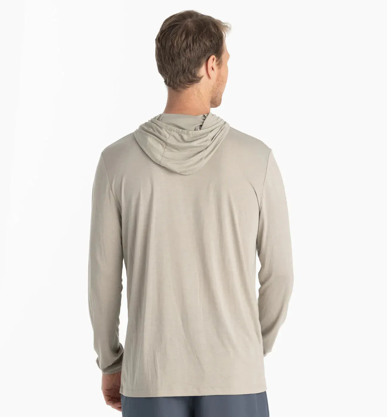 Free Fly Men's Bamboo Lightweight Hoodie in Sandstone