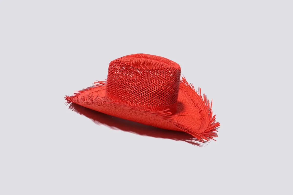 Fringe Tomato Western Hat - Red