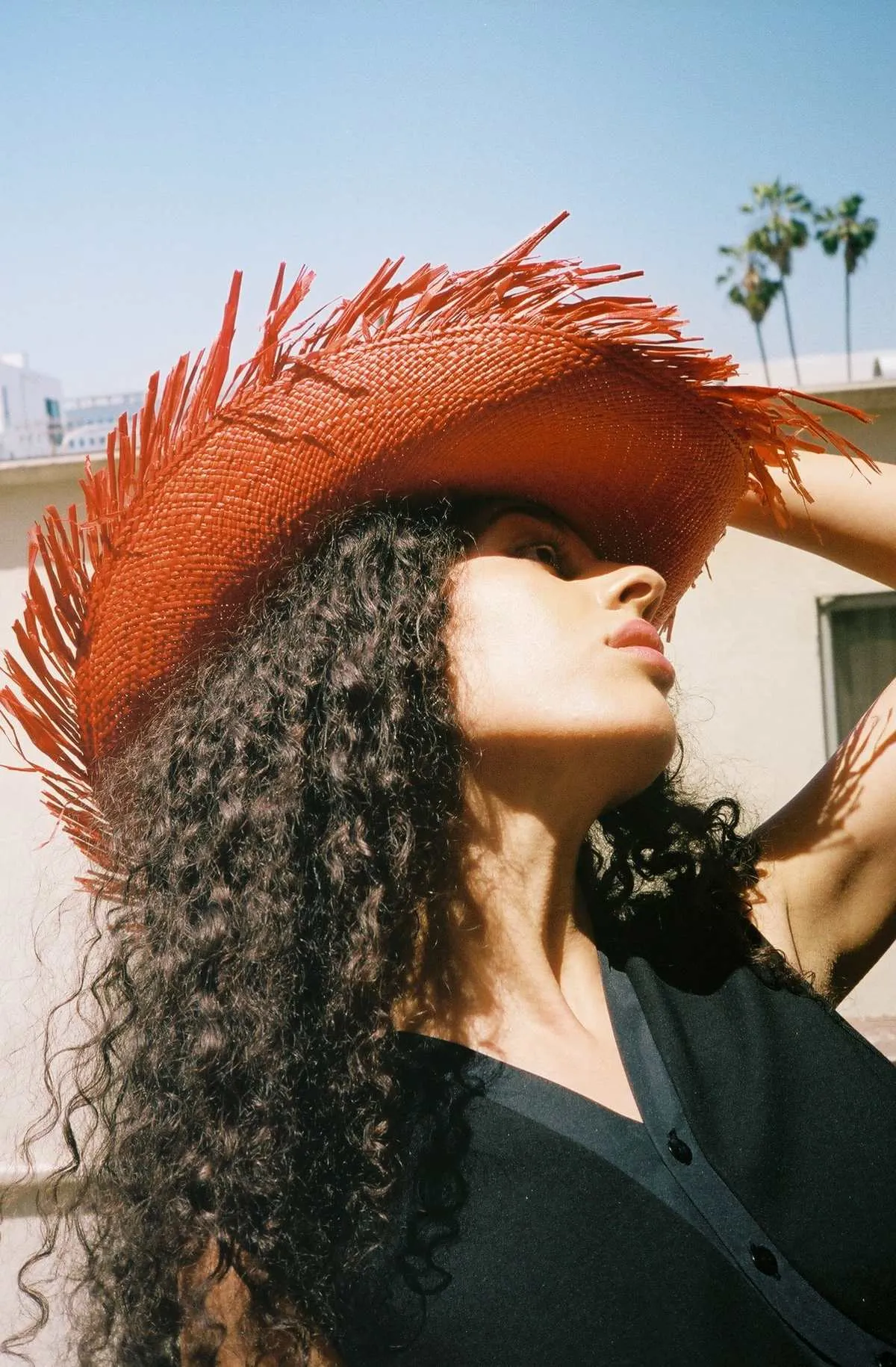 Fringe Tomato Western Hat - Red