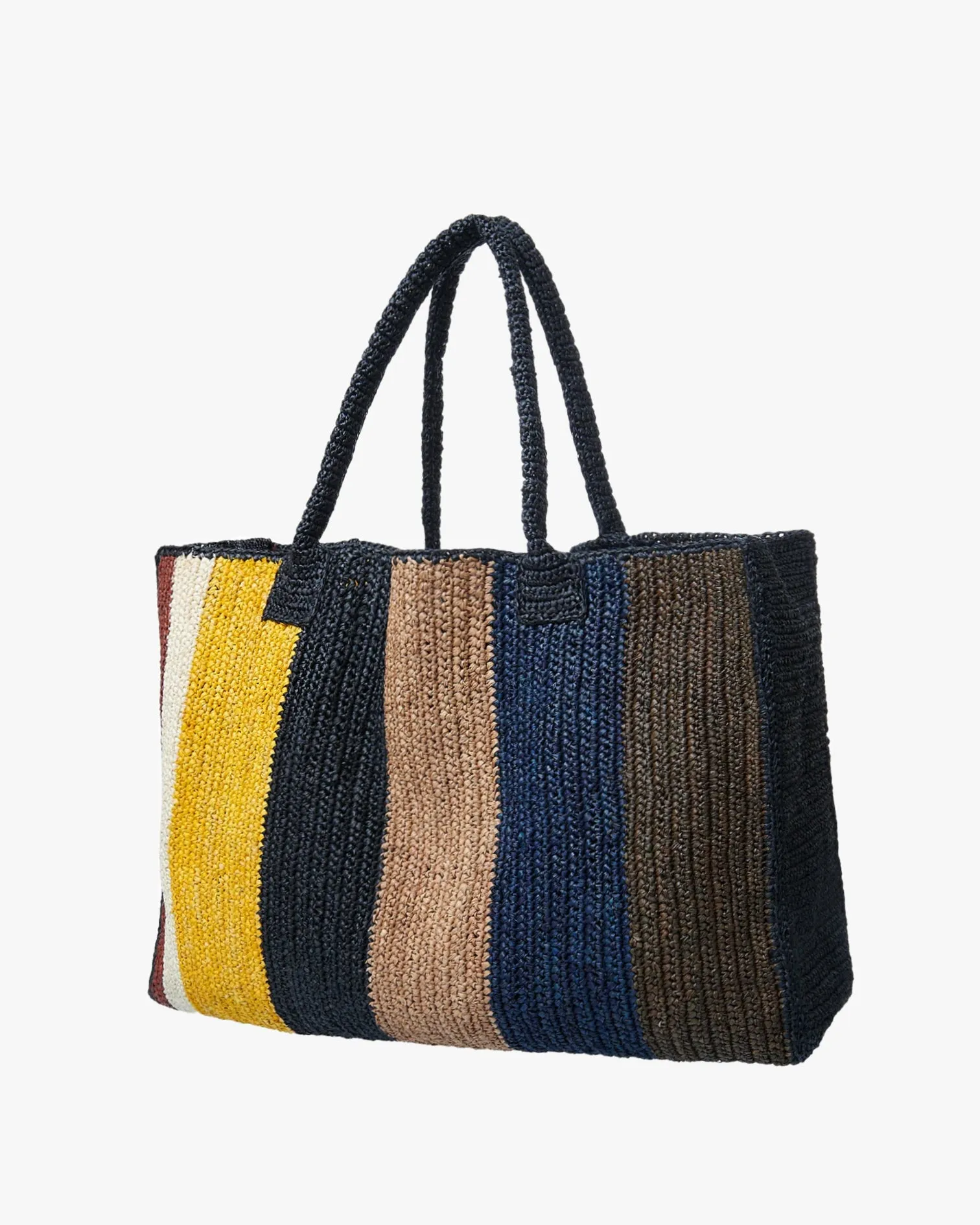 GABRIELE FRANTZEN Striped Raffia Bag