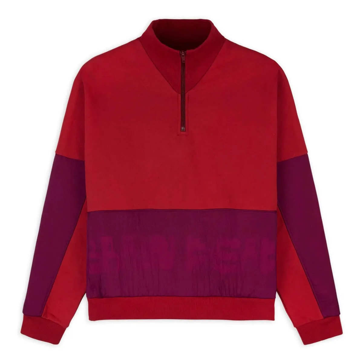 GASTROMANIAC OVERLAY HALF ZIP FLEECE Maroon | Bodega