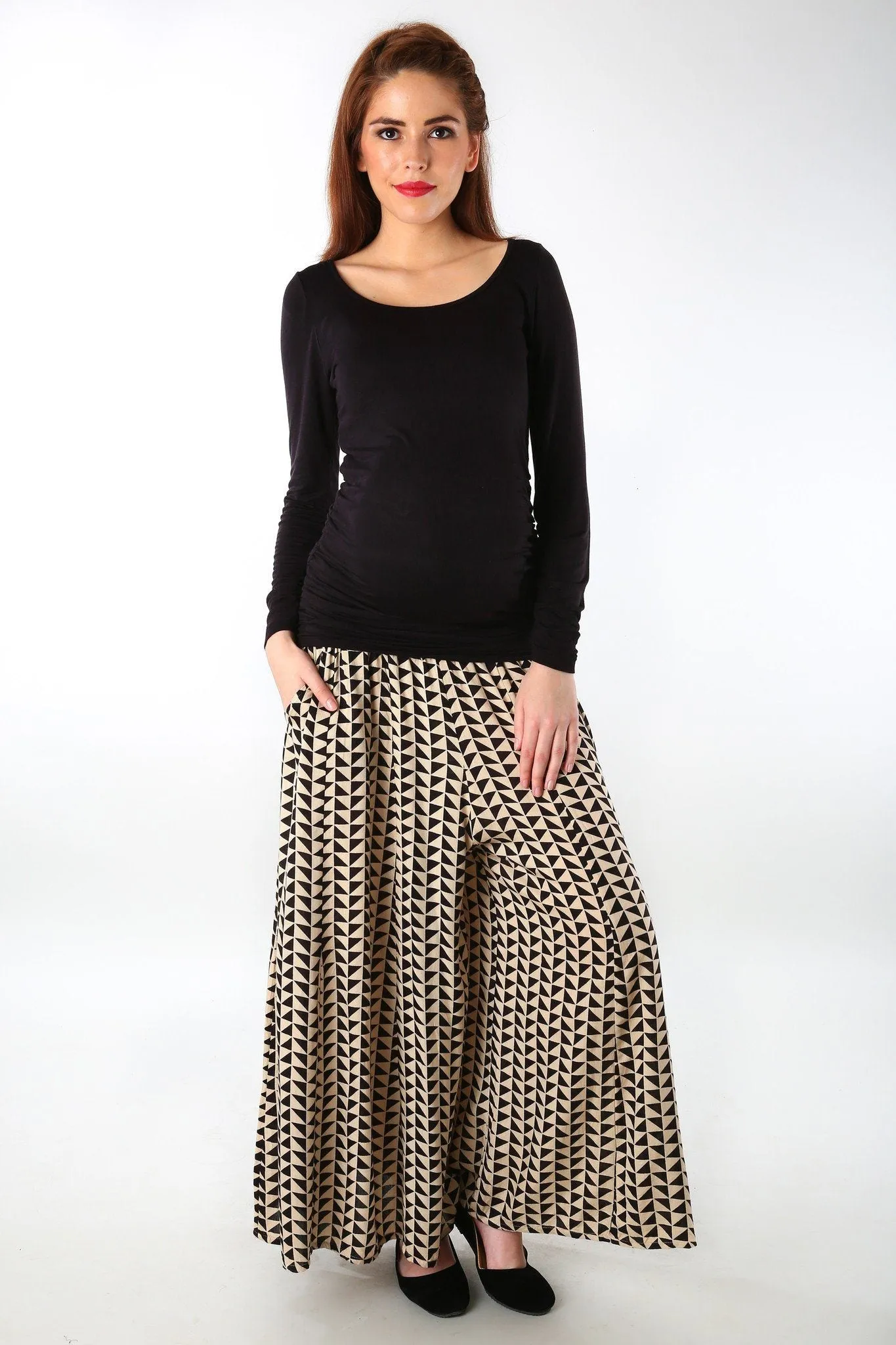 Geo Print Maternity Palazzo