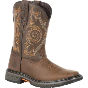 Georgia Boot Carbo-Tec LT Big Kids Brown Pull-On Boot