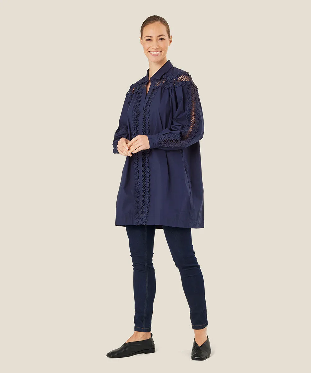 Gerel Collared V-Neck Tunic