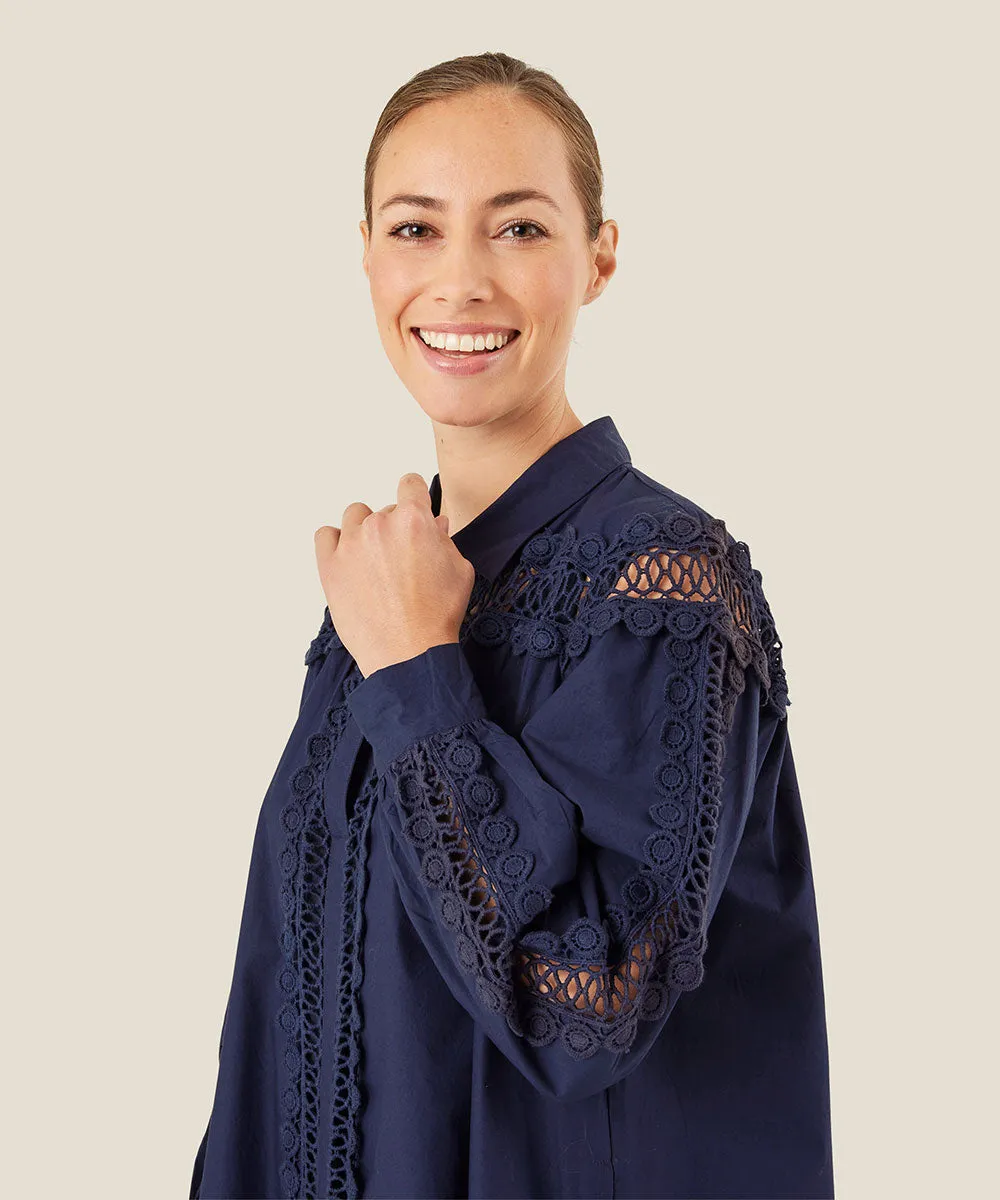 Gerel Collared V-Neck Tunic