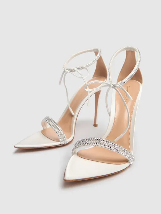 Gianvito Rossi   105mm Montecarlo satin & crystal sandals 