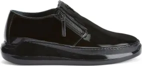 Giuseppe Zanotti Conley patent-finish zip-up sneakers Black