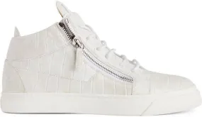 Giuseppe Zanotti Kriss crocodile effect mid-top sneakers White