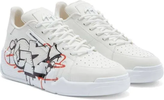 Giuseppe Zanotti Talon graffiti-print low-top sneakers White