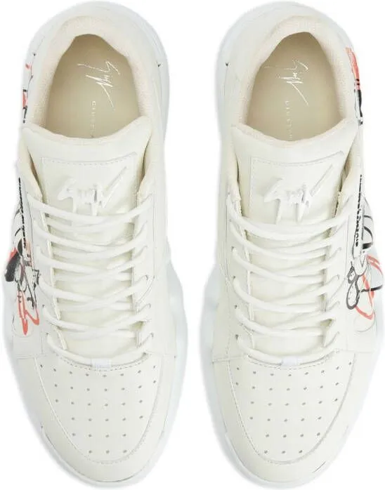 Giuseppe Zanotti Talon graffiti-print low-top sneakers White