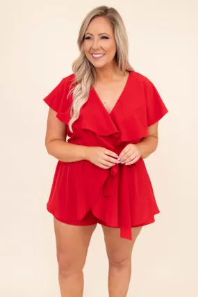 Going International Romper, Red