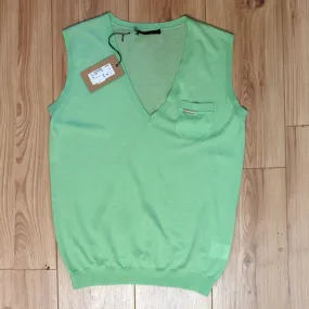 Green Cashmere Sleeveless Knit Vest Top