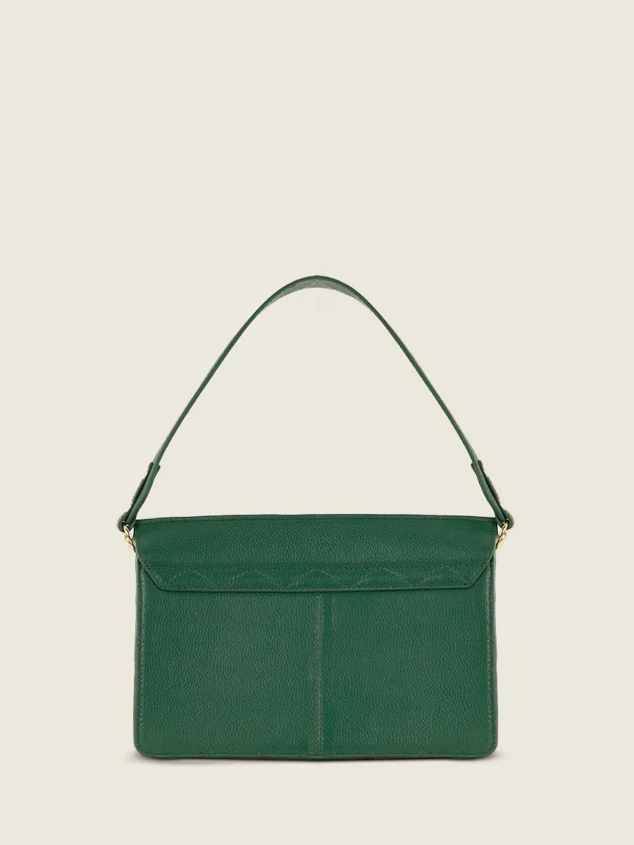 Green Leather Baguette Bag for Women - Gabrielle Azur Imperial Green | PAUL MARIUS