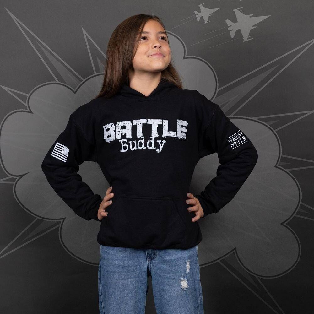 Grunt Style Youth Battle Buddy Hoodie in Black