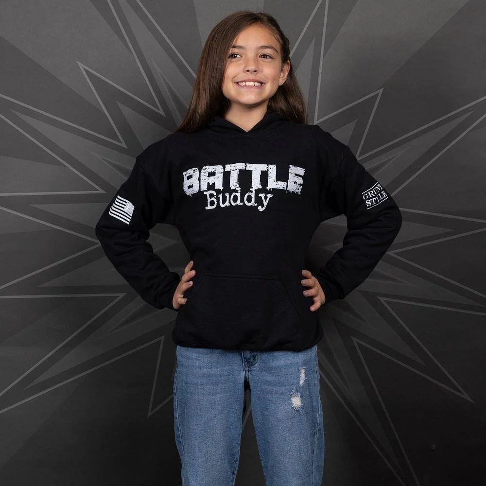 Grunt Style Youth Battle Buddy Hoodie in Black