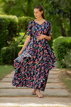 Happy Floral Maternity Flow Dress