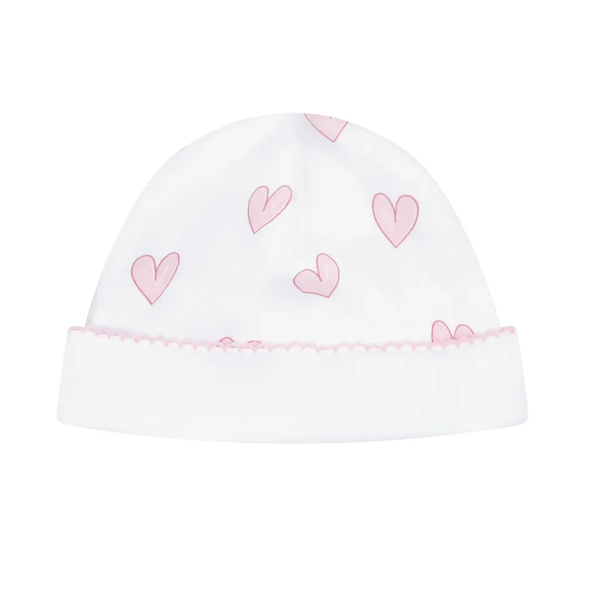 Heart Print Hat - Pink