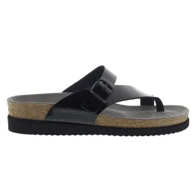 Helen Black Patent Leather Women's Slide Sandals