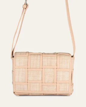 Honey cross body bag natural raffia