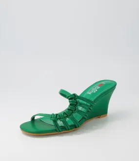 I LOVE BILLY Omanie Green Smooth Sandals