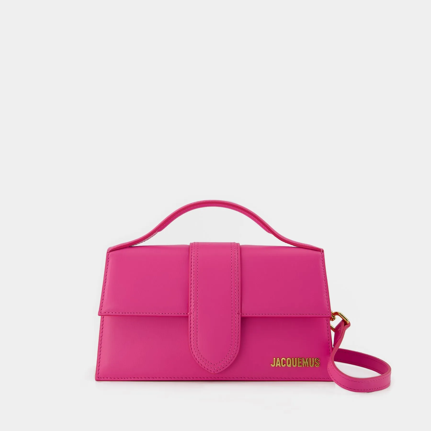 Jacquemus  Le Grand Bambino Bag - Jacquemus - Leather - Neon Pink