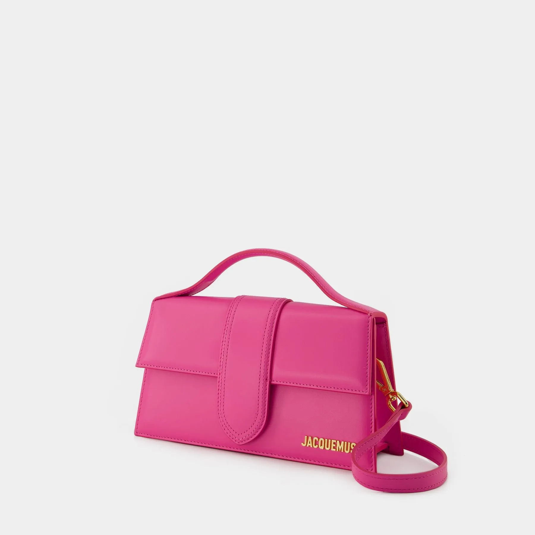 Jacquemus  Le Grand Bambino Bag - Jacquemus - Leather - Neon Pink