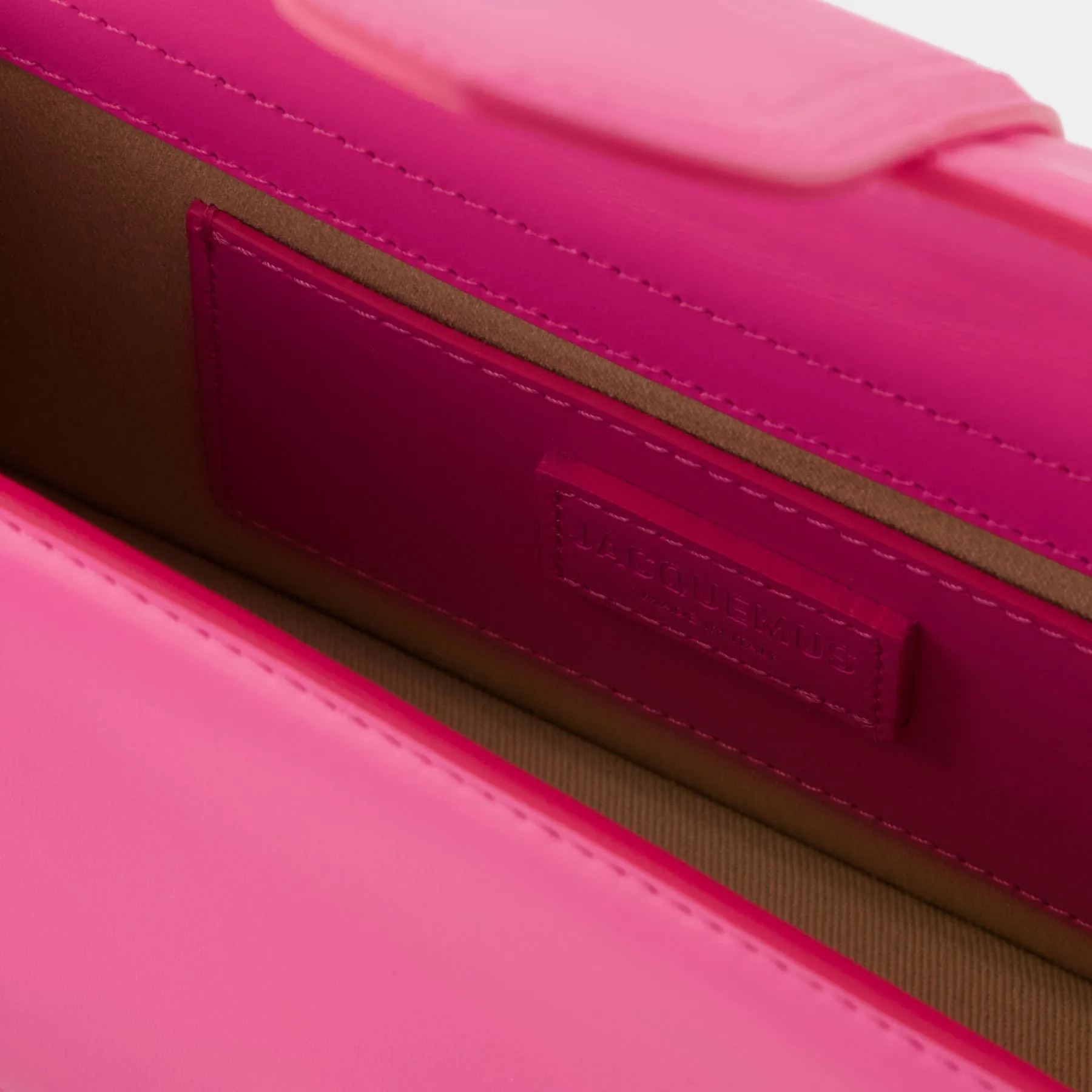 Jacquemus  Le Grand Bambino Bag - Jacquemus - Leather - Neon Pink