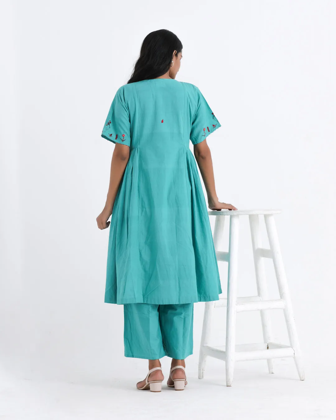 Jheel gathered tunic set