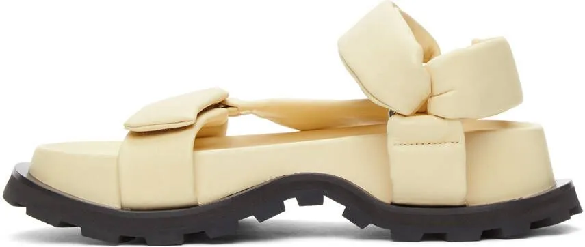 Jil Sander Off-White Leather Chunky Sole Sandals