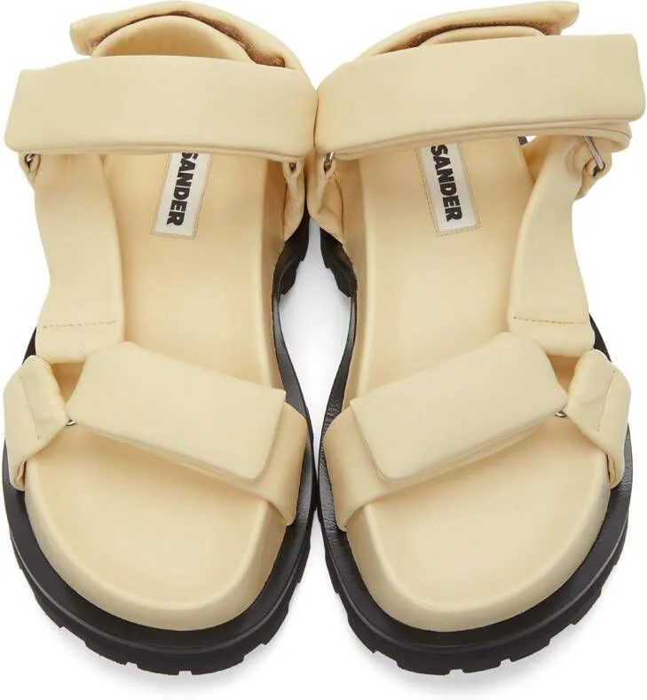 Jil Sander Off-White Leather Chunky Sole Sandals