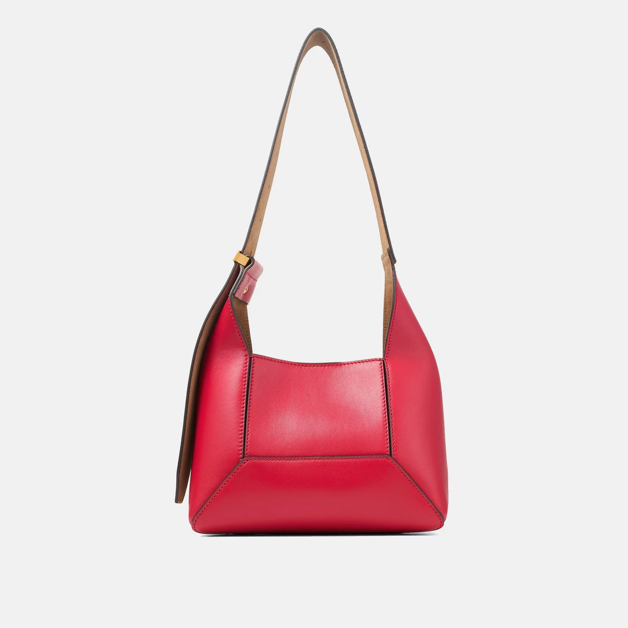 JIMMY CHOO Diamond Small Leather Hobo Bag - RUBY REDGOLD