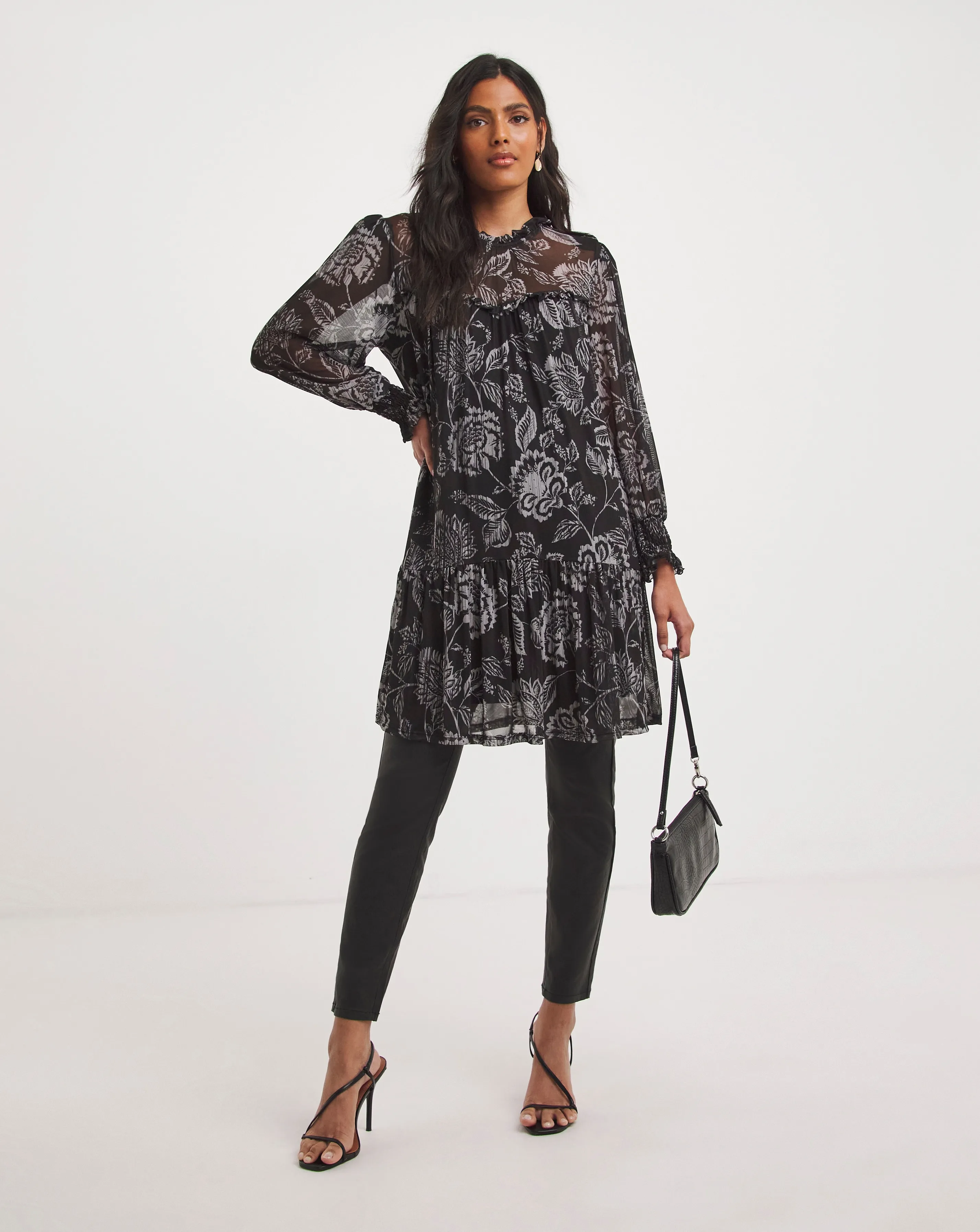 Joanna Hope Mesh Trapeze Tunic