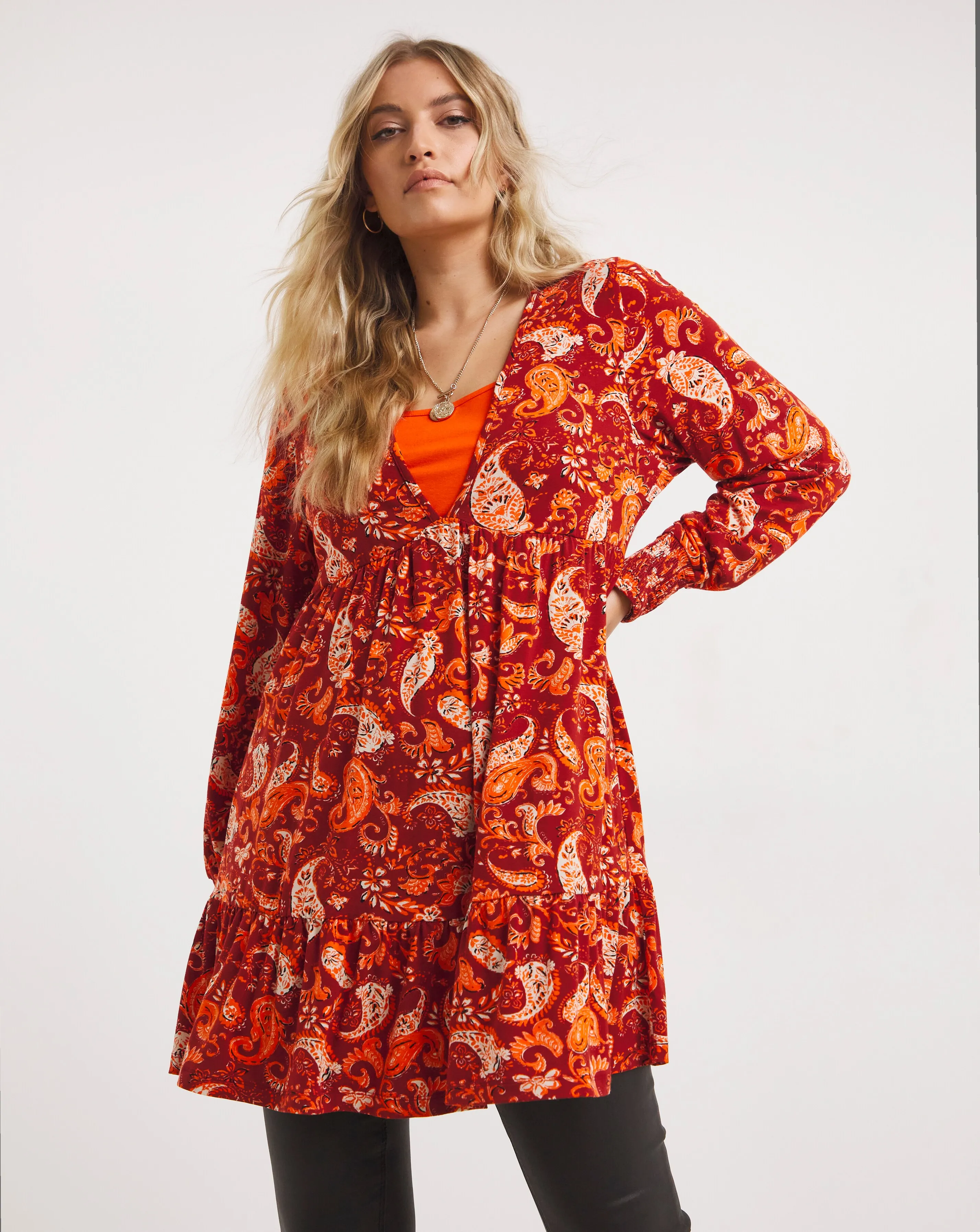 Joe Browns Paisley Long Sleeve Jersey Tunic | Simply Be