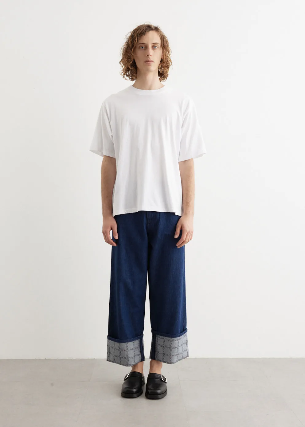 JW Anderson -  Logo Grid Turn Up Workwear Jeans - Jean