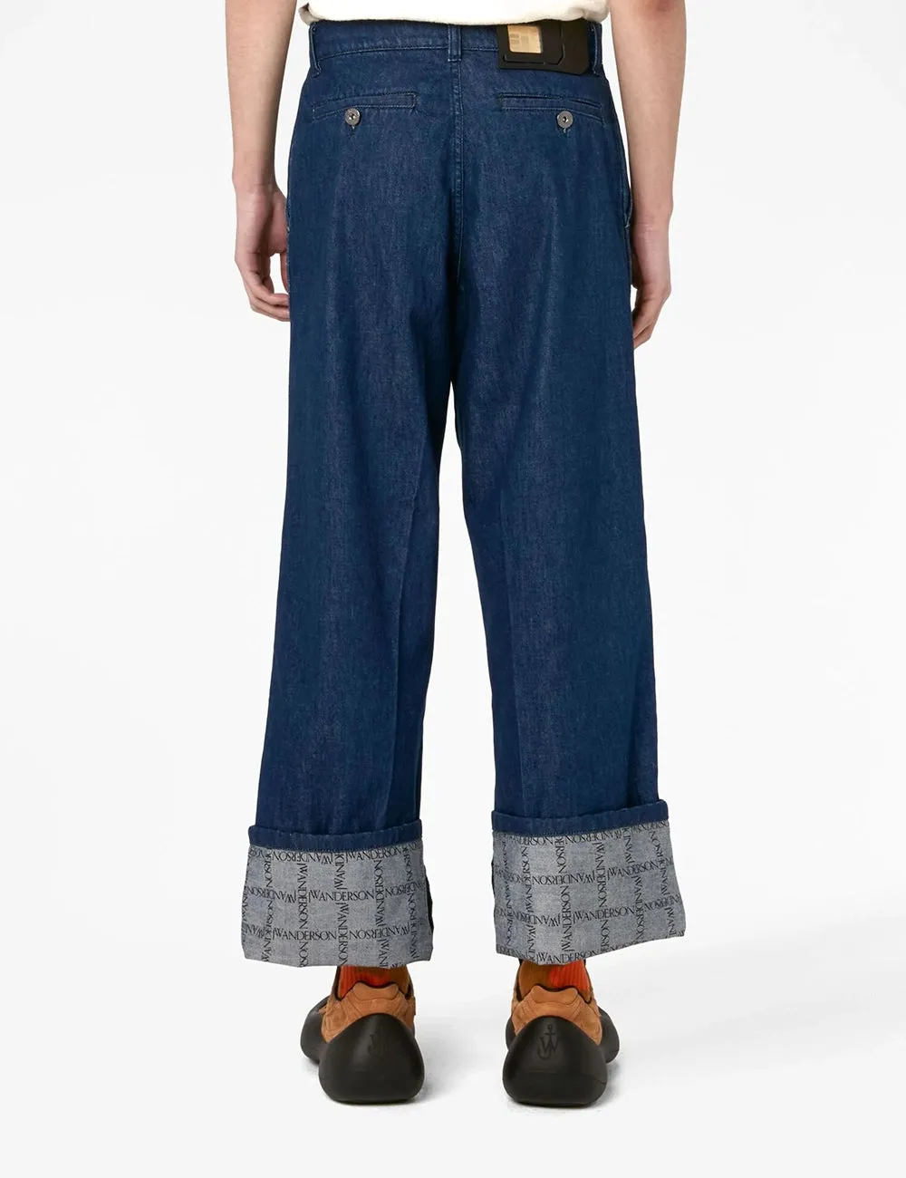 JWANDERSON LOGO GRID TURN UP WORKWEAR JEANS