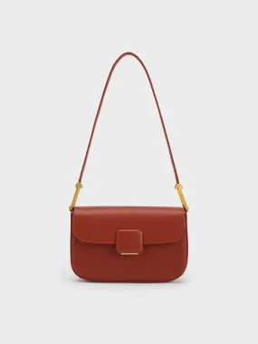 Koa Square Push-Lock Shoulder Bag - Brick