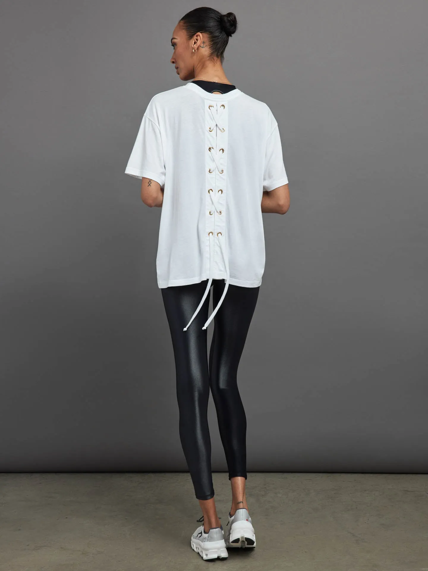 LACE UP TUNIC - White