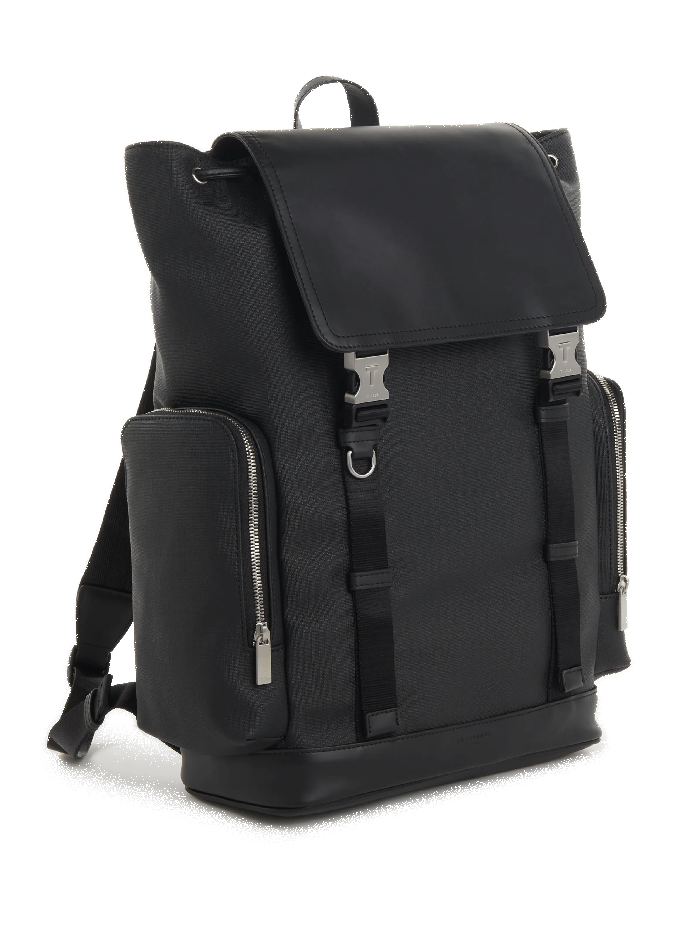 LE TANNEUR  Maurice flap backpack - Black