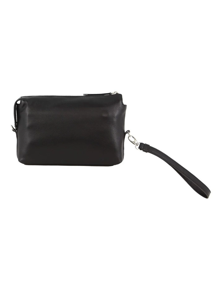 Leather Organizer Bag in Black