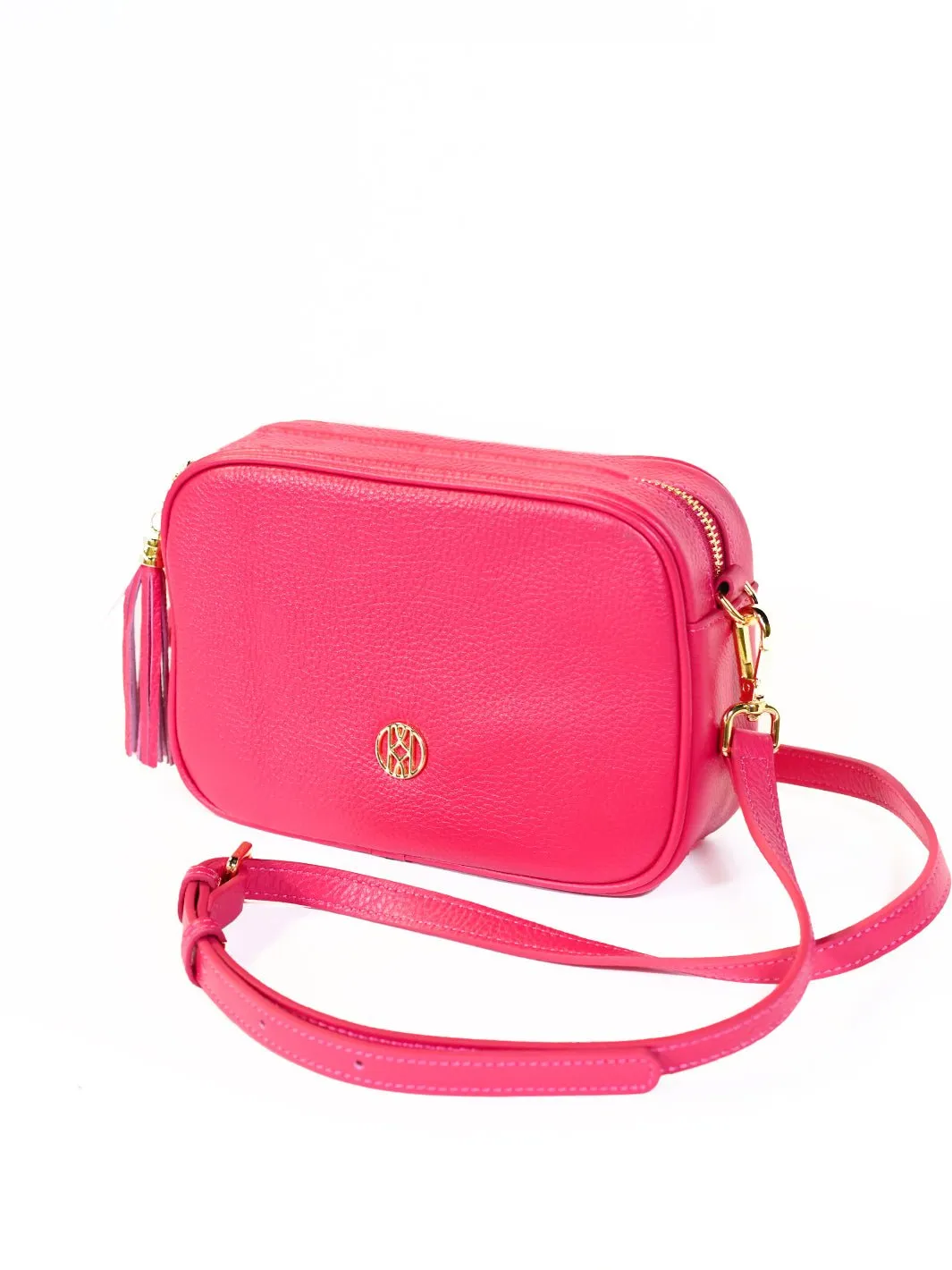 Leather Side Bag Berry