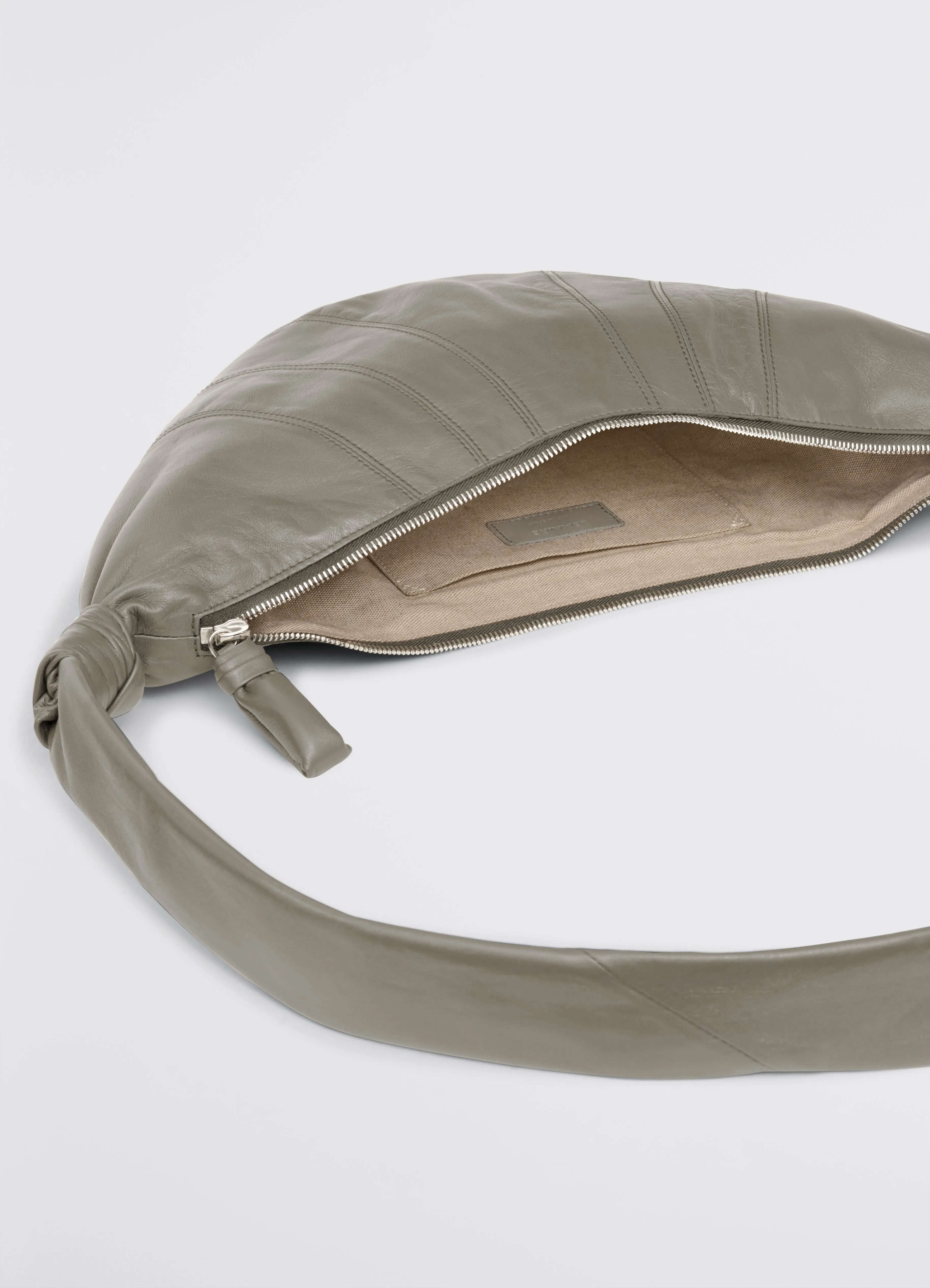 Lemaire  Dark Sage Medium Nappa Leather Croissant Bag