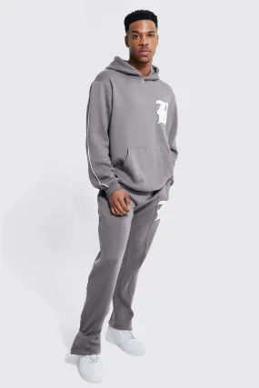 Lightweight B Badge Piping Hooded Tracksuit