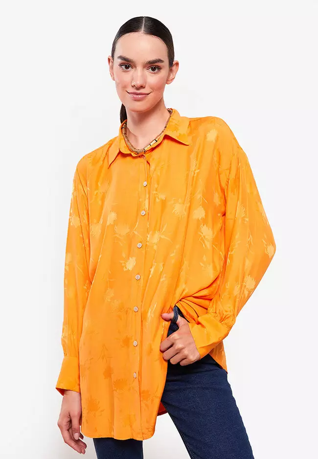 Long Sleeve Satin Tunic