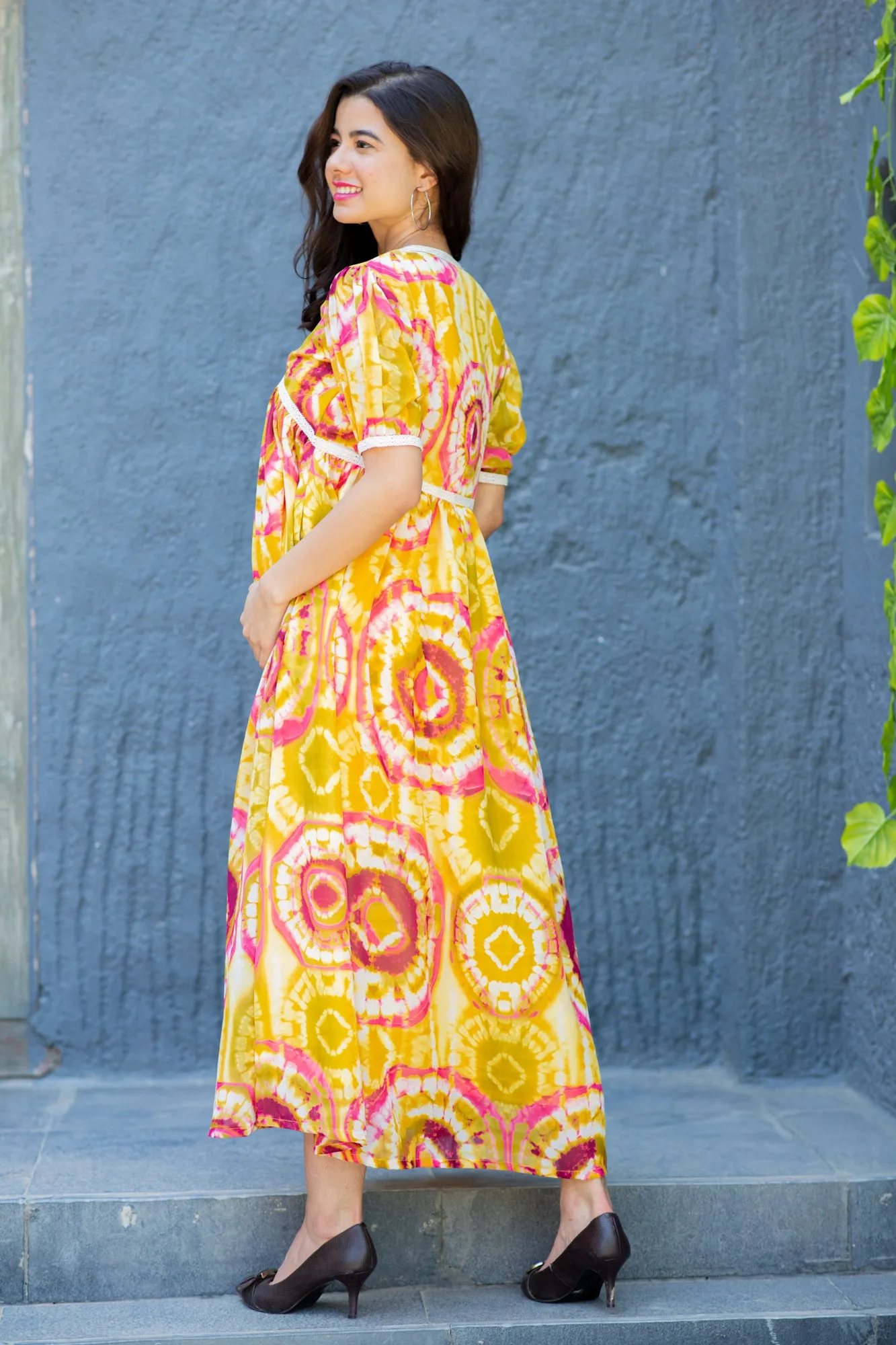 Loom Chic Boho Maternity Maxi Dress